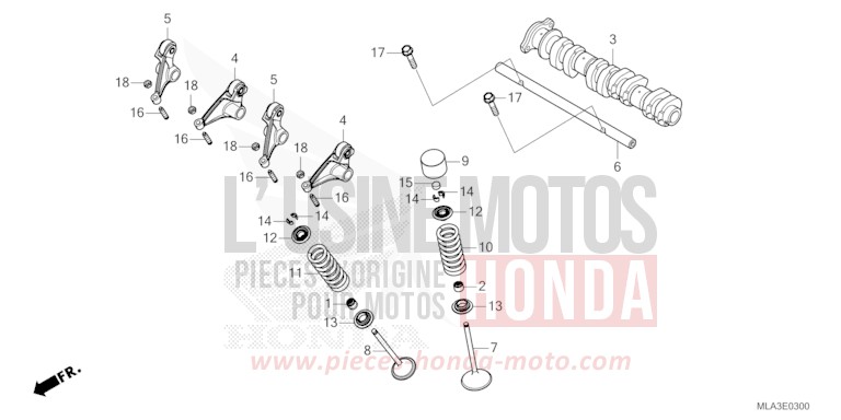 ARBRE A CAMES/SOUPAPE de CMX 1100 "Rebel" PEARL STALLION BROWN (YR347) de 2022
